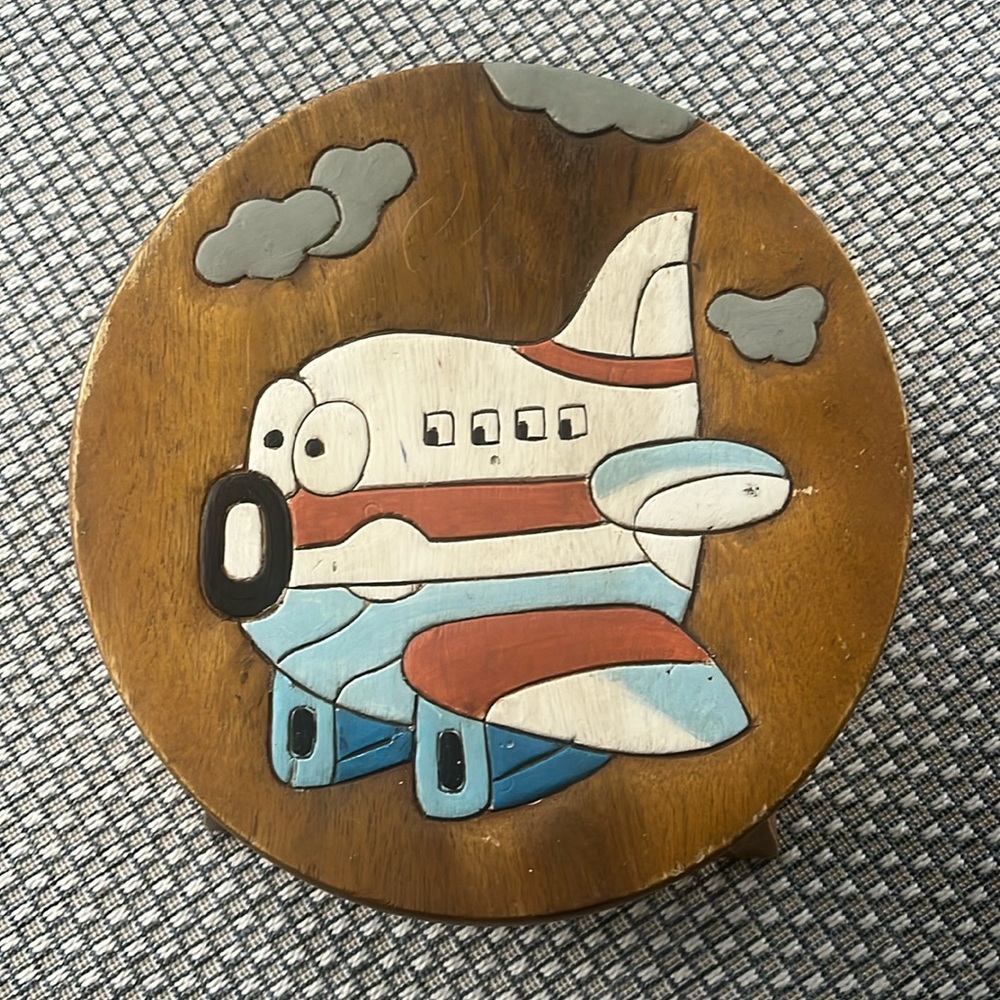 Vintage Style Airplane Stool